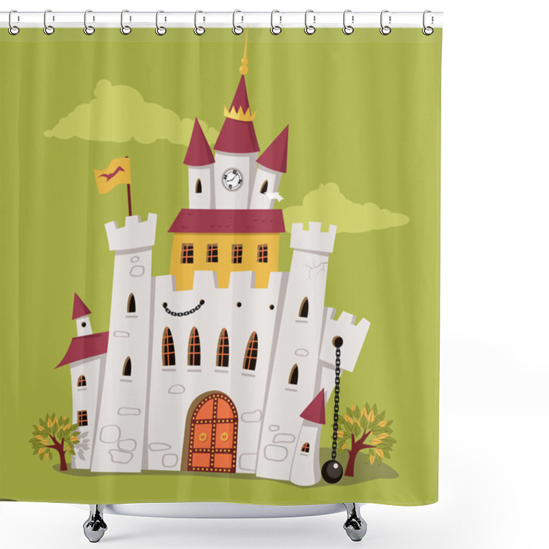 Personality  Cartoon Castle Shower Curtains