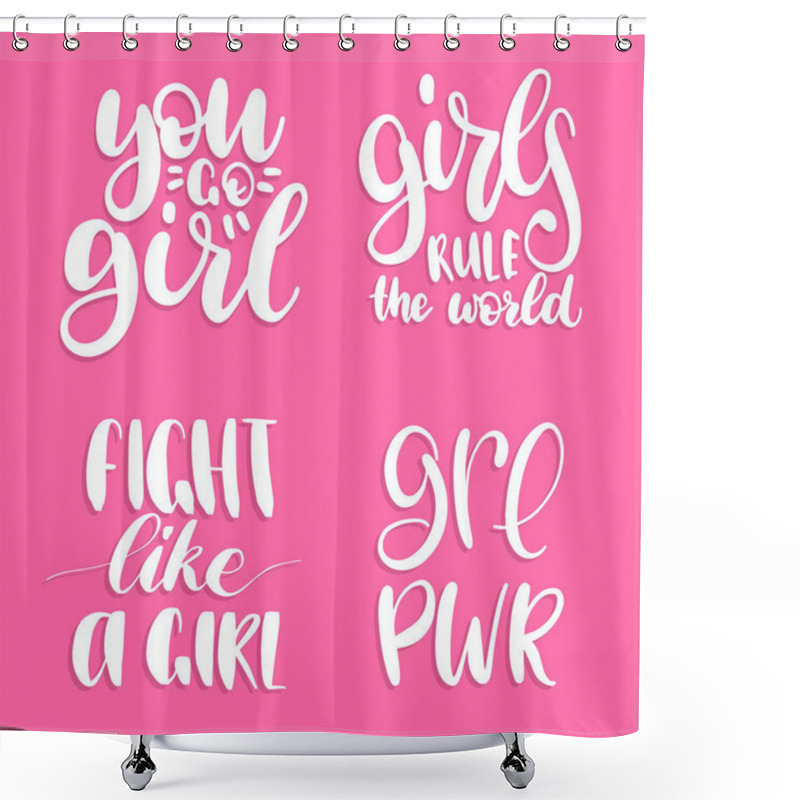 Personality  Feminist Lettering Set Shower Curtains