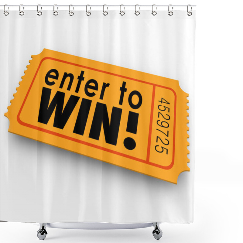 Personality  Enter To Win Raffle Ticket Winner Lottery Jackpot Shower Curtains