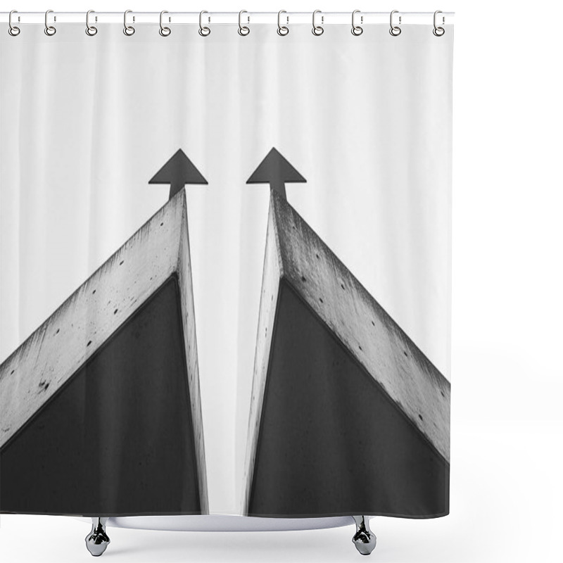 Personality  Minimalist Upward Arrows Collection For Graphic Design Inspiration Shower Curtains