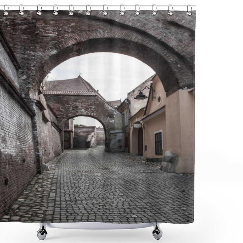 Personality  An Old Narrow Street In Sibiu Romania Shower Curtains