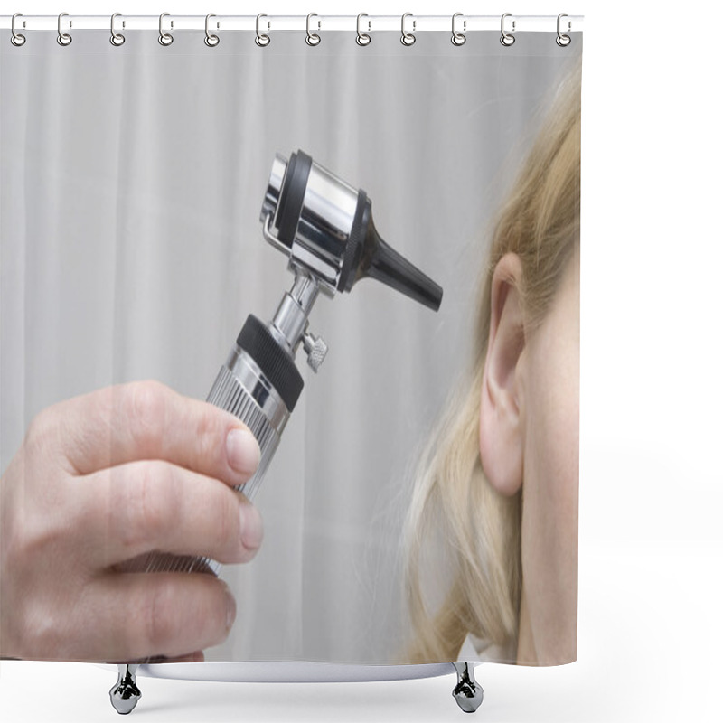 Personality  Ear Exam Shower Curtains