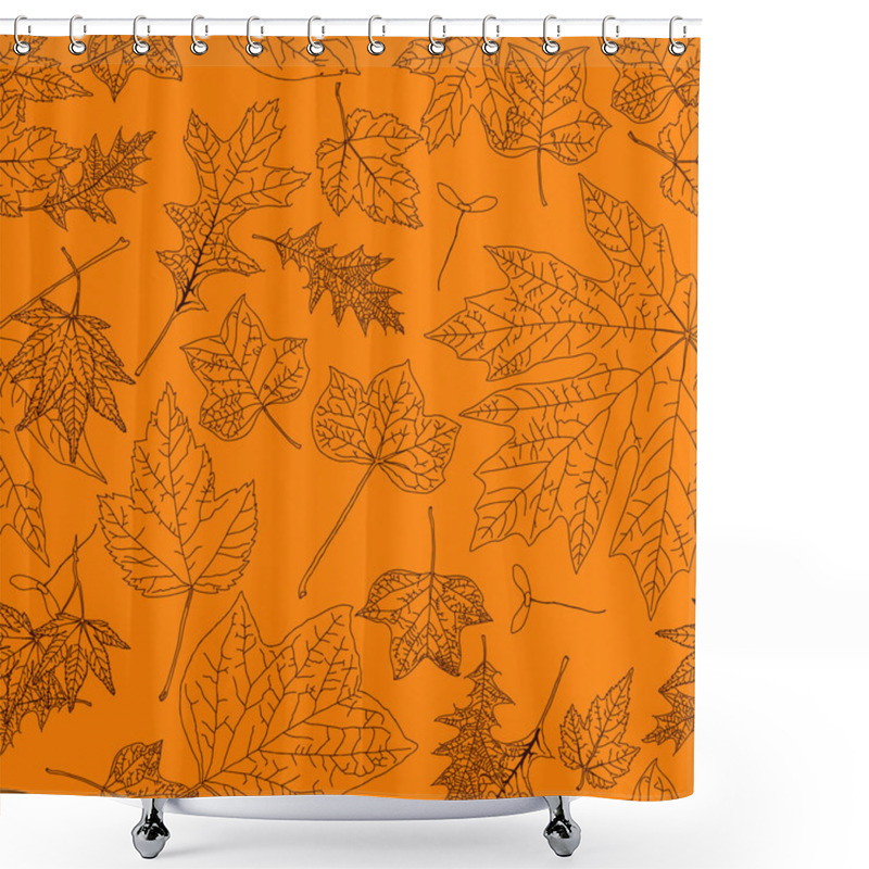 Personality  Abstract Seamless Hand Drawn Pattern Shower Curtains