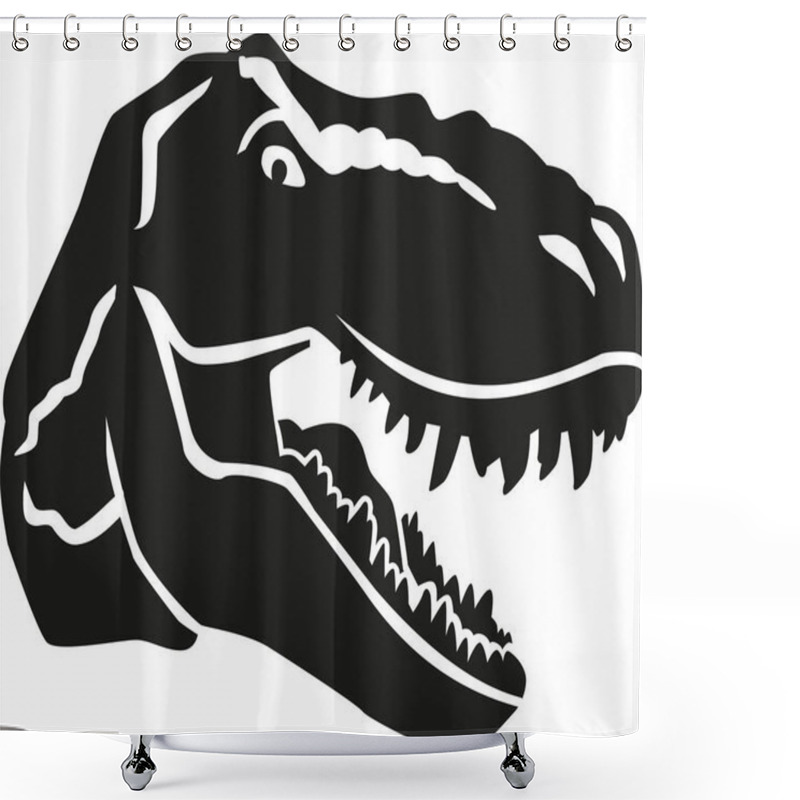 Personality  Angry Tyrannosaurus Head Shower Curtains