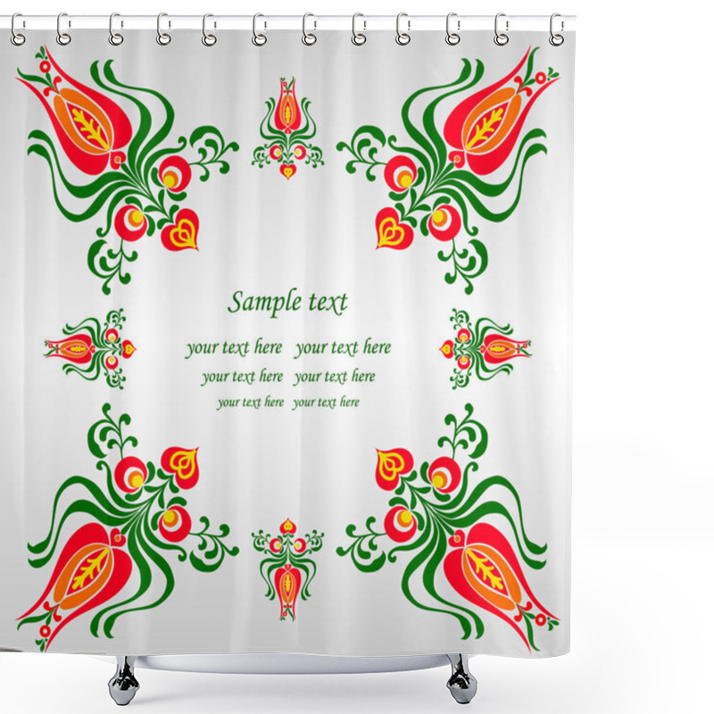 Personality  Invitation Floral Patterns Shower Curtains