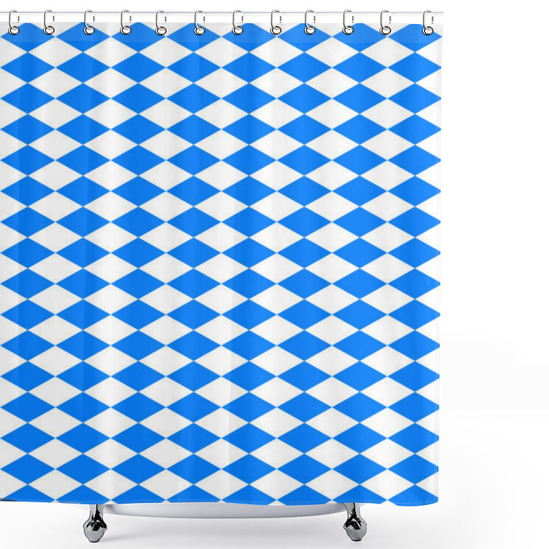 Personality  Oktoberfest Blue And White Seamless Pattern Background Vector Il Shower Curtains