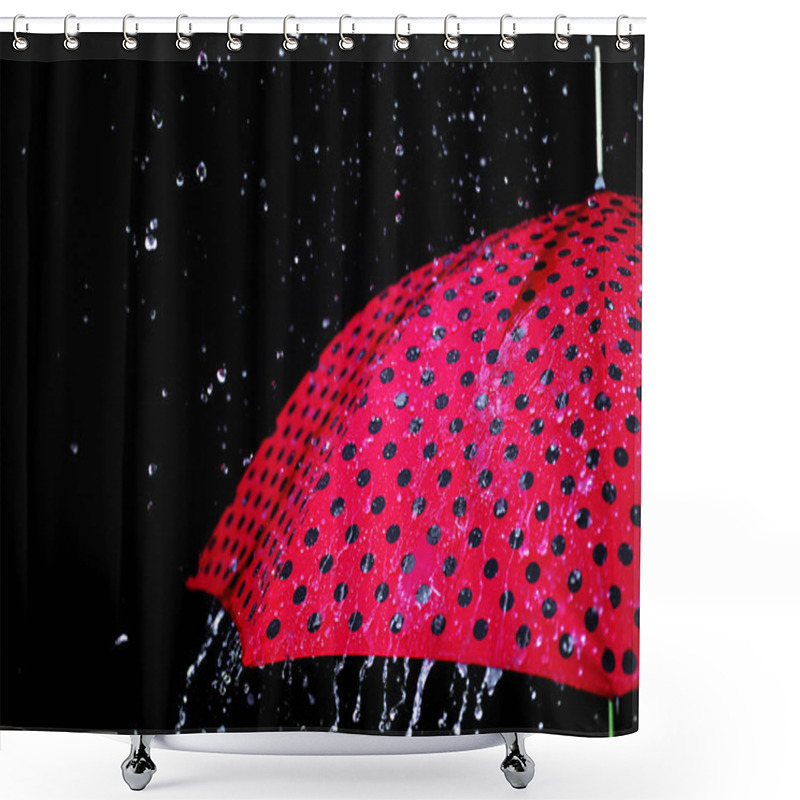 Personality  Rain Drop Umbrella Isolated Shower Curtains