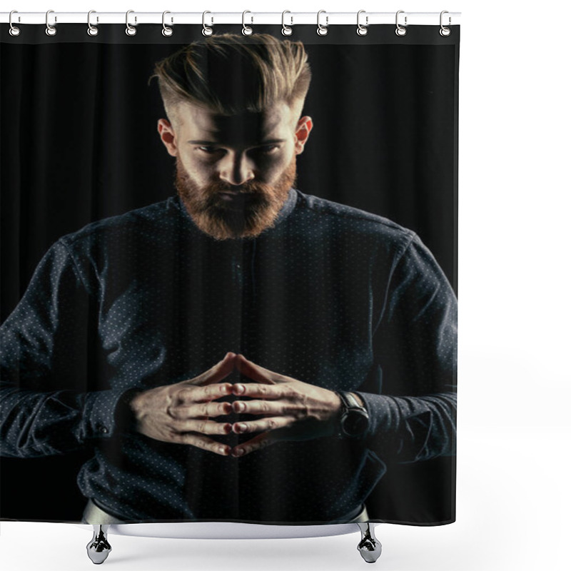 Personality  Handsome Bearded Man Shower Curtains