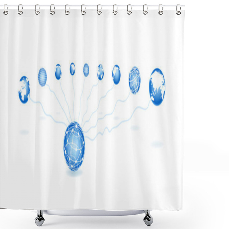 Personality  Metaphor Of The Global Control Center Shower Curtains