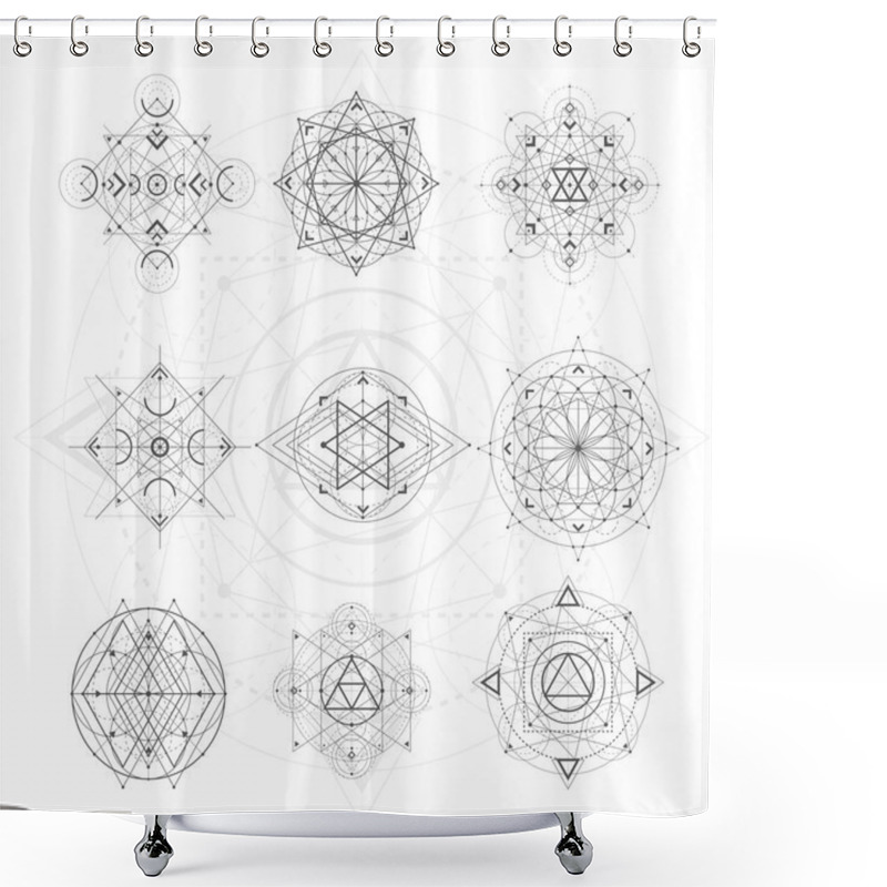 Personality  Sacred Geometry Signs Shower Curtains