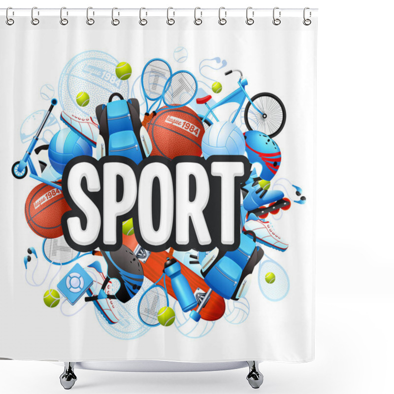 Personality  Summer Sports Concept  Shower Curtains