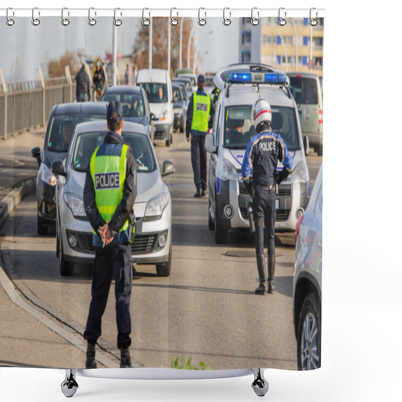 Personality  France Paris Attacks - Border Surveillance With Germany Shower Curtains