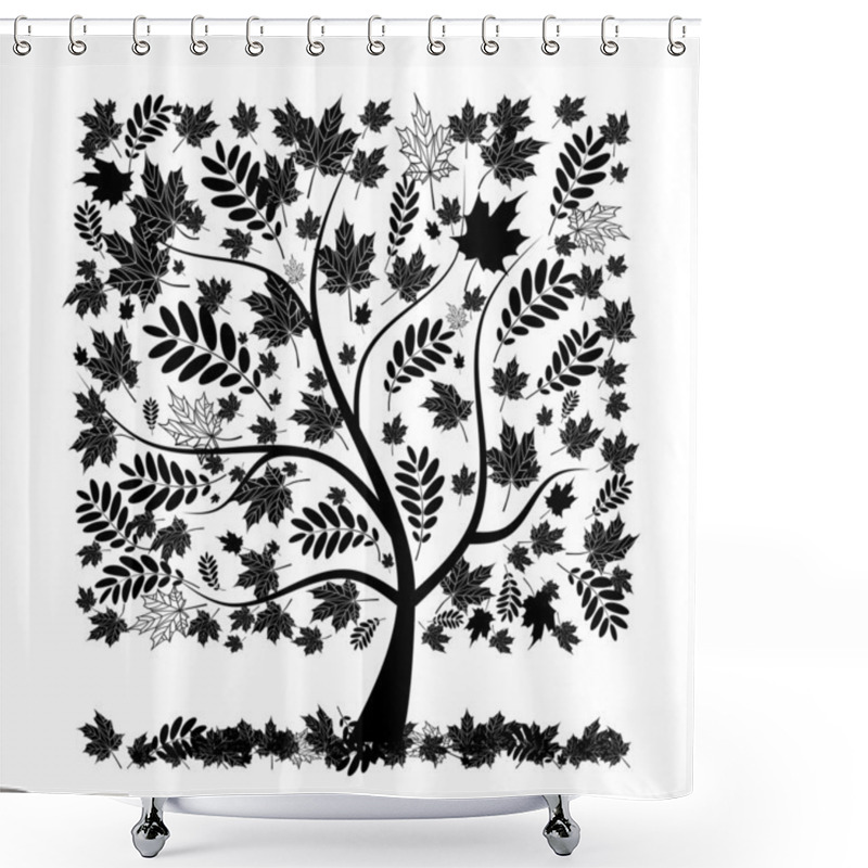 Personality  Beautiful Autumn Tree For Your Design Shower Curtains