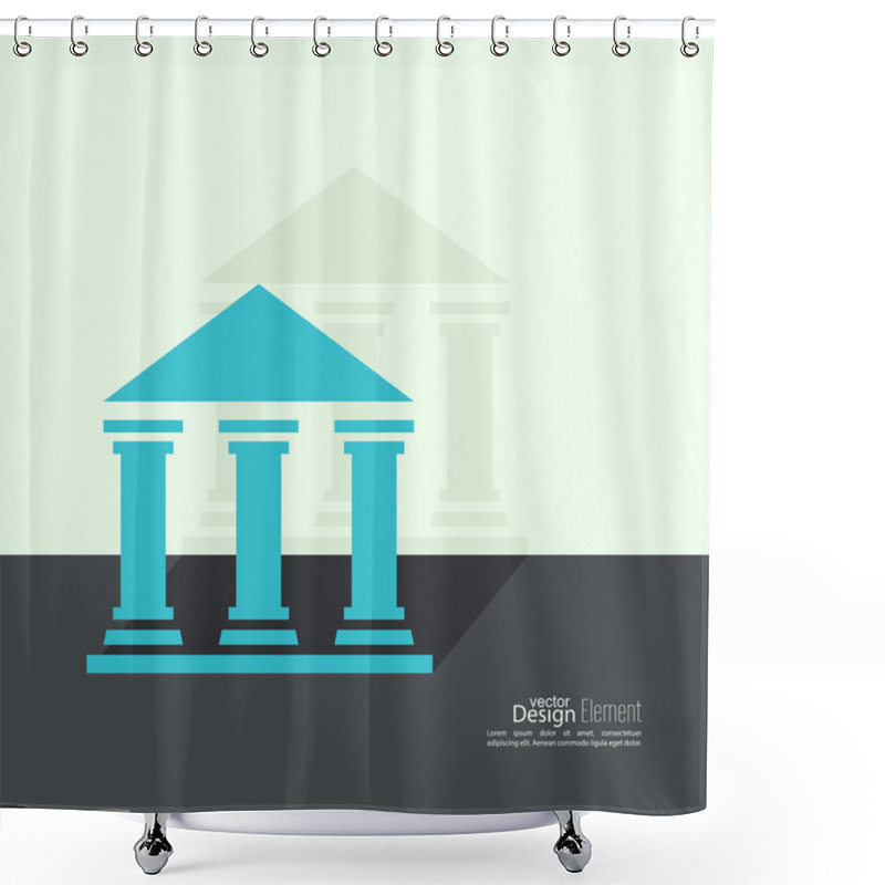 Personality  Abstract Background With Ancient Building Shower Curtains