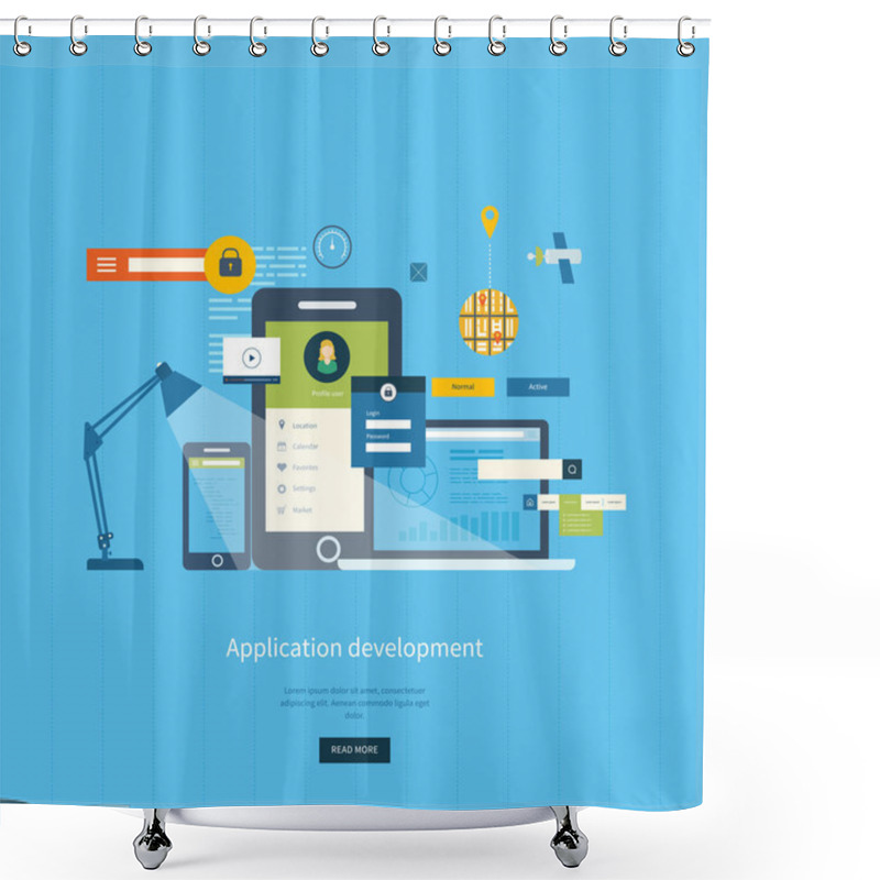 Personality  Development Concept For E-business Shower Curtains