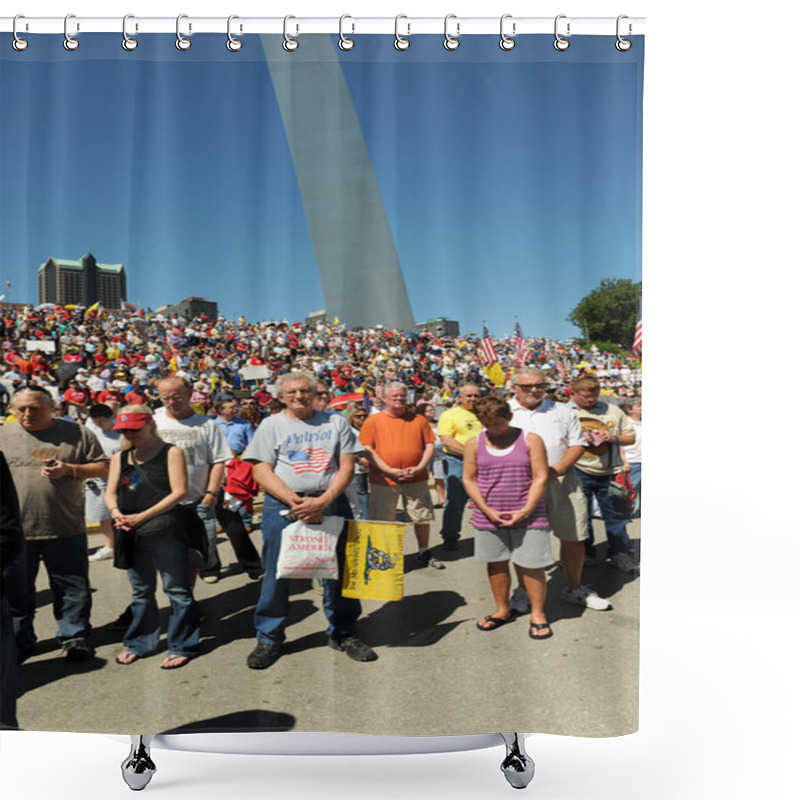 Personality  Tea Party Rally In Saint Louis Missouri Shower Curtains