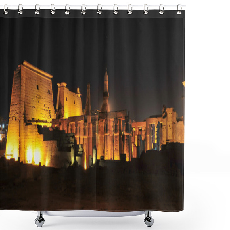 Personality  Temple Of Luxor, Egypt At Night Shower Curtains