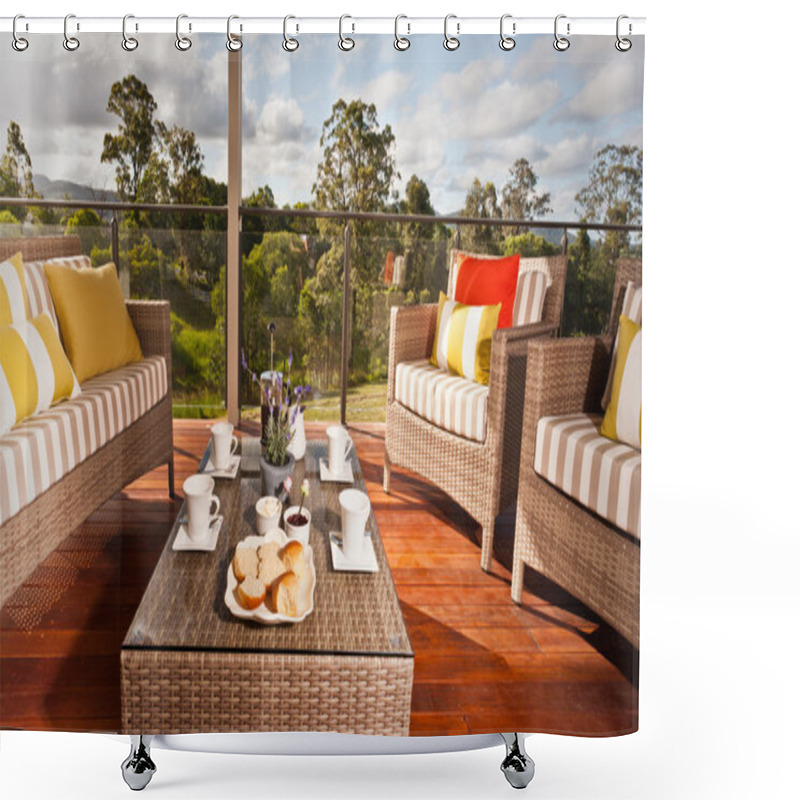 Personality  Comfortable Outdoor Wicker Furniture Shower Curtains