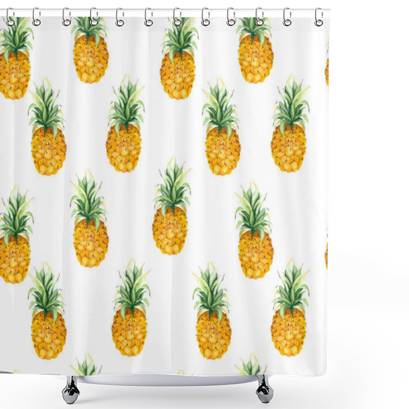 Personality  Pattern Of Pineapples With Leaves Shower Curtains