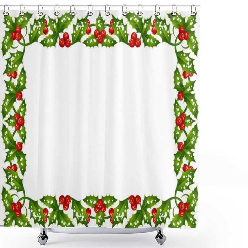 Personality  Holly Frame 07 Shower Curtains