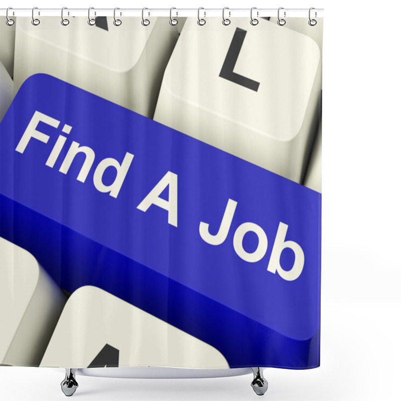 Personality  Find A Job Computer Key Showing Work And Careers Search Online Shower Curtains