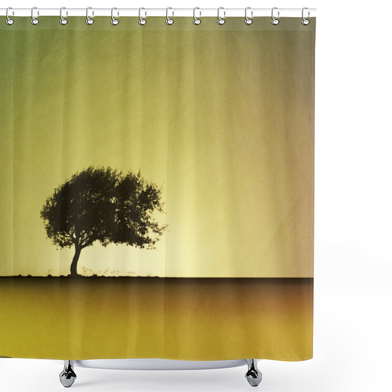 Personality  Lone Tree Shower Curtains