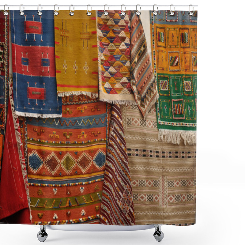 Personality  Oriental Carpets For Sale In Essaouria, Morocco Shower Curtains