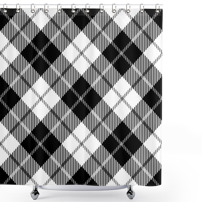 Personality  Tartan Pattern Shower Curtains