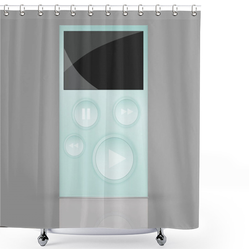 Personality  Walkman Vector Illustration Vector Shower Curtains