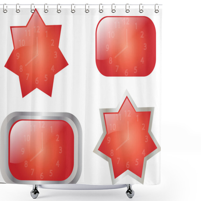 Personality  Clocks Shower Curtains