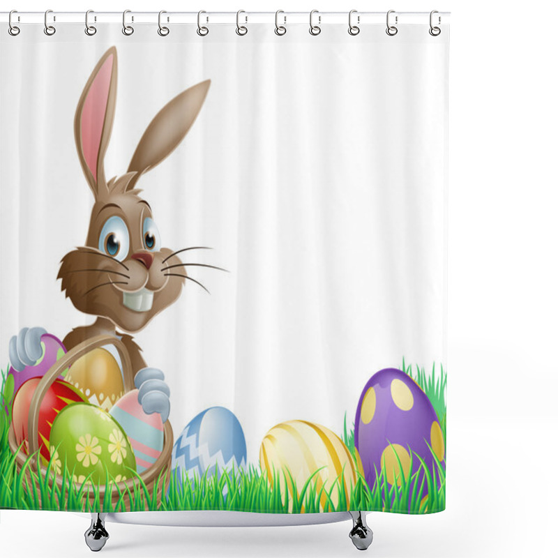 Personality  Isolated Easter Footer Design Shower Curtains