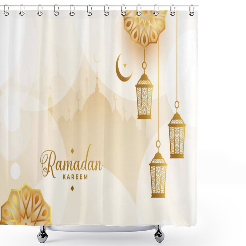 Personality  Abstract Islamic Ramadan Kareem  Background Vector  Shower Curtains