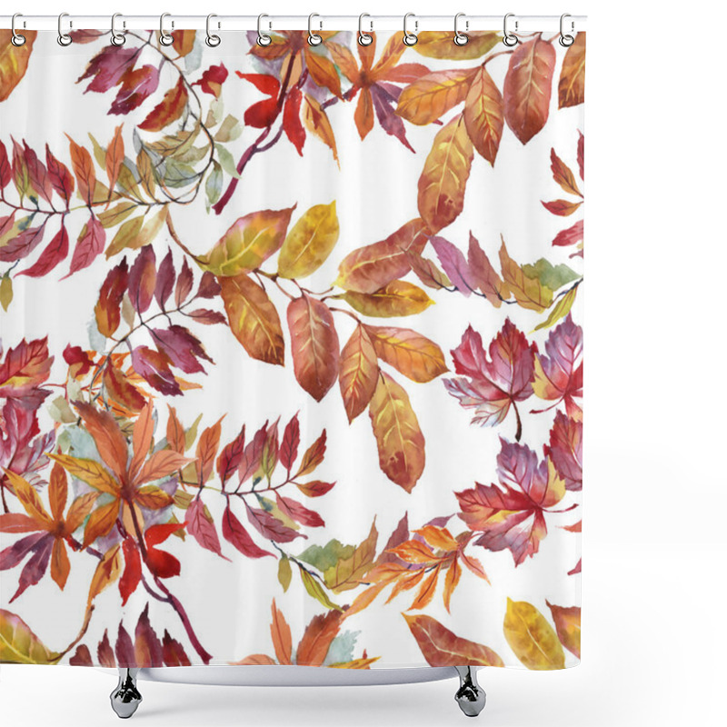 Personality  Background With Autumn Leaves Shower Curtains