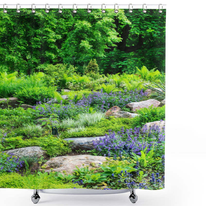 Personality  Summer Garden With Flowers Shower Curtains