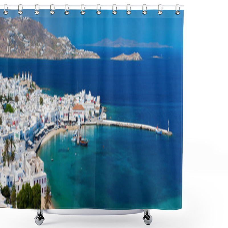 Personality  Mykonos Island Greece Shower Curtains