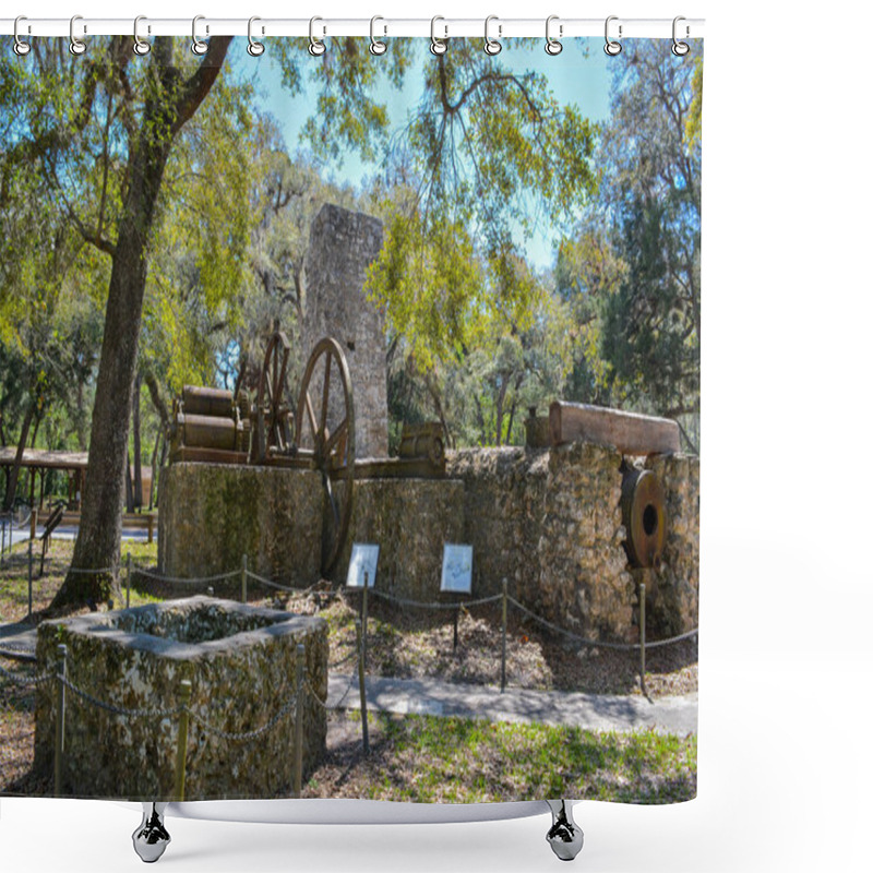 Personality  Yulee Sugar Mill Ruins Historic State Park In Homosassa Florida USA Shower Curtains