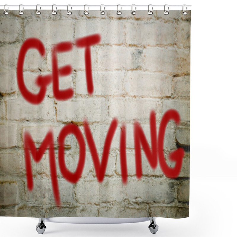 Personality  Get Moving Concept Shower Curtains