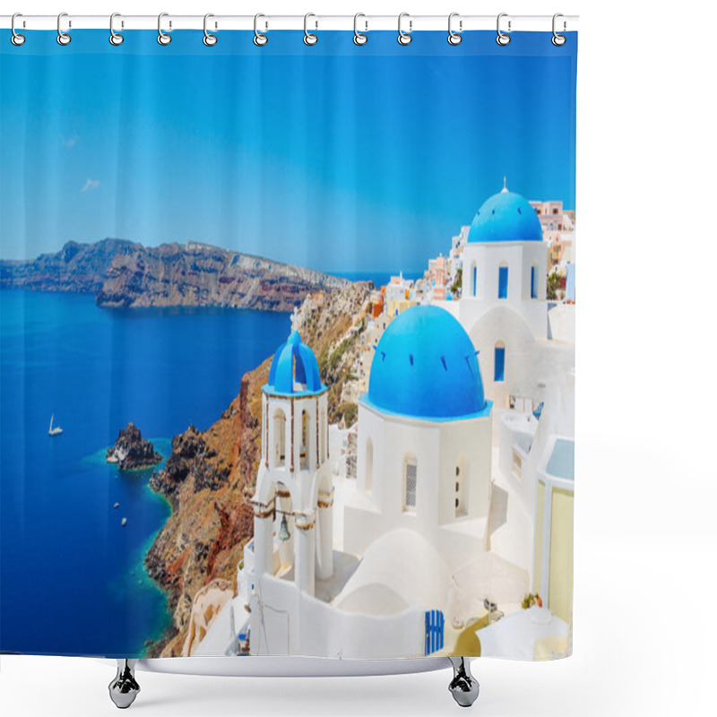 Personality  Santorini Island, Greece Shower Curtains