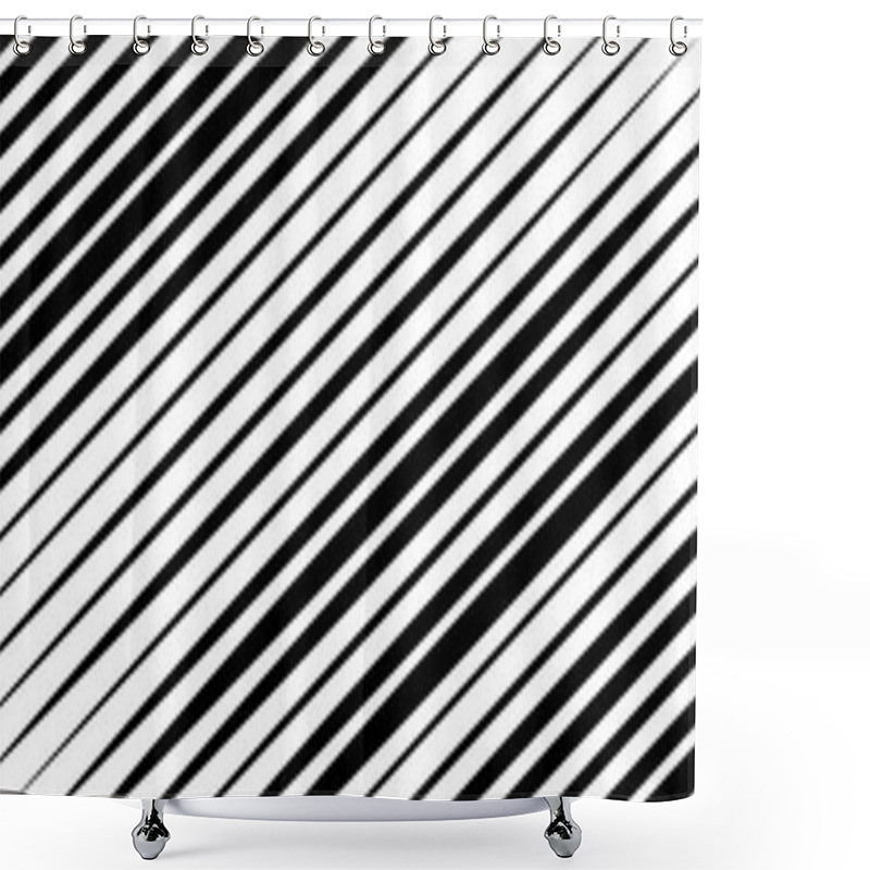 Personality  Dynamic Diagonal, Oblique, Slanted Lines, Stripes Geometric Patt Shower Curtains