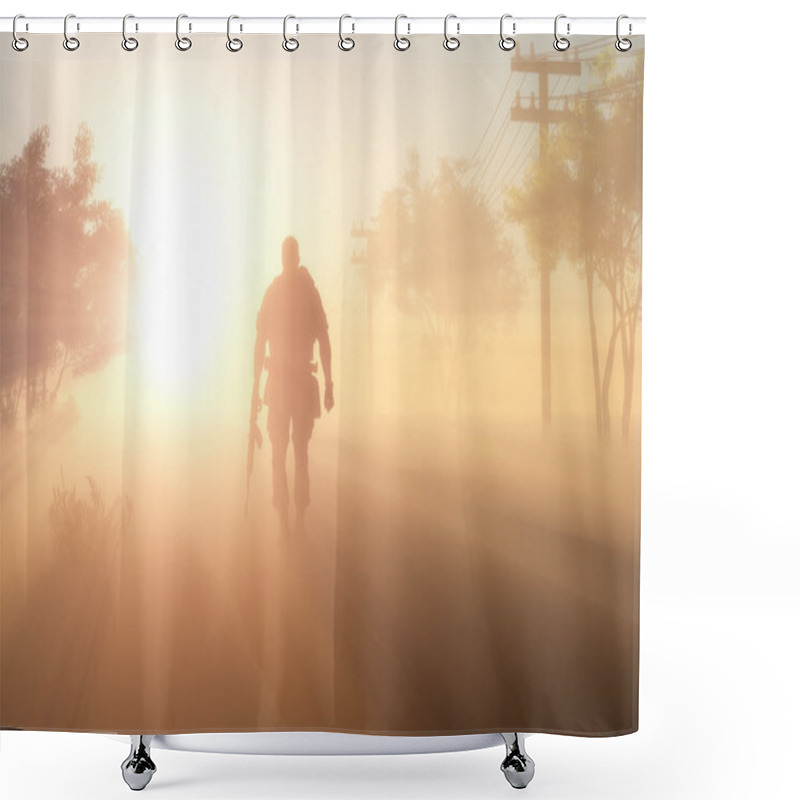 Personality   Soldier Shower Curtains