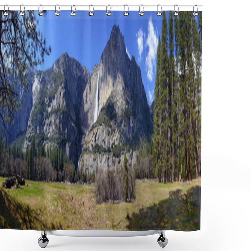 Personality  Waterfall In Yosemite National Park, California Shower Curtains