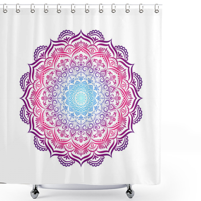 Personality  Hand-drawn Lace Frame, Mandala. Shower Curtains