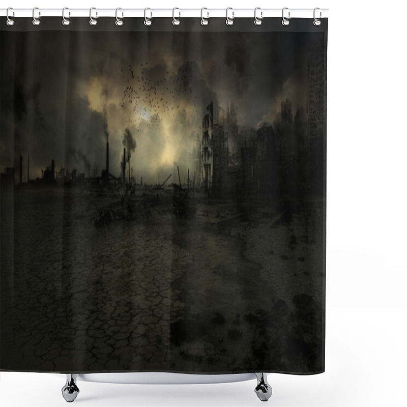 Personality  Background - Apocalyptic Scenario Shower Curtains