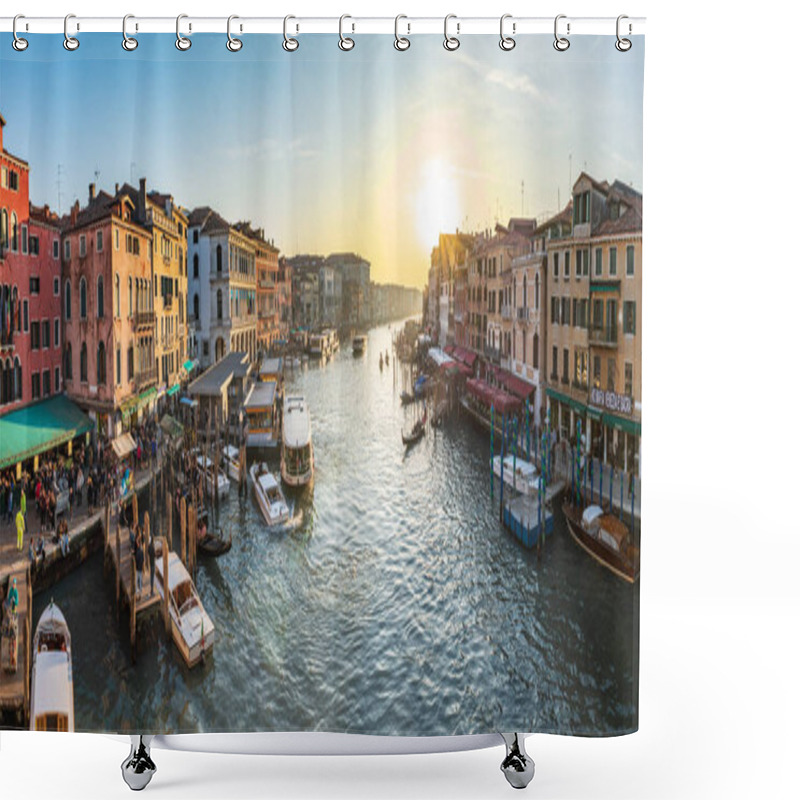 Personality  16 February 2019 - Venice, Italy: Street Of Beautiful Venice During Carnival Shower Curtains