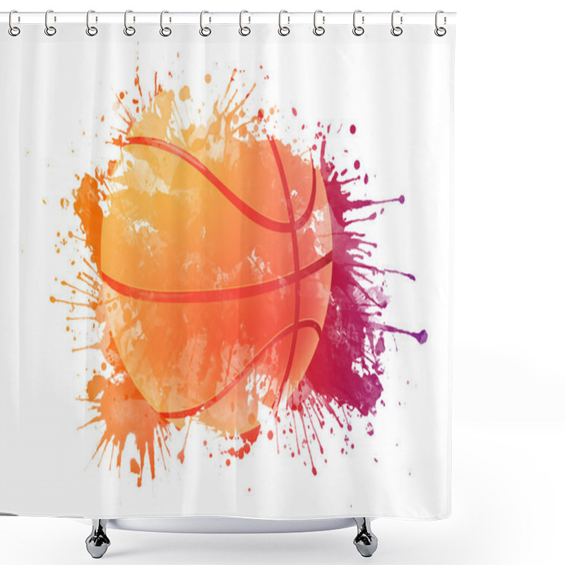 Personality  Basketball Ball Shower Curtains