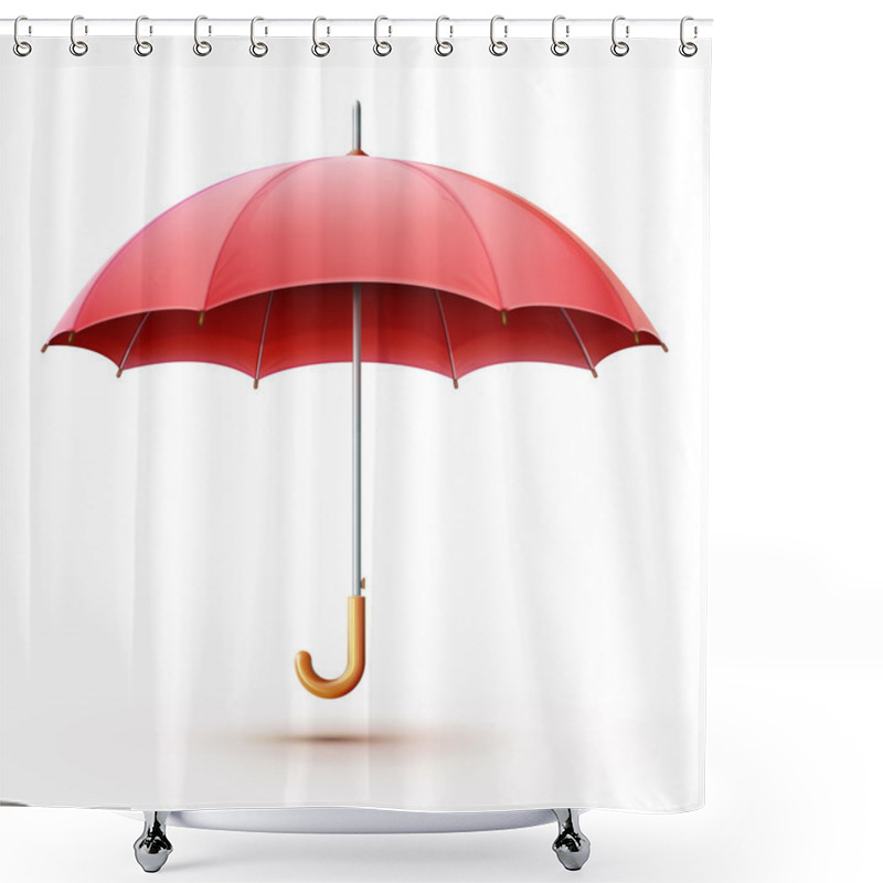 Personality  Red Umbrella Shower Curtains