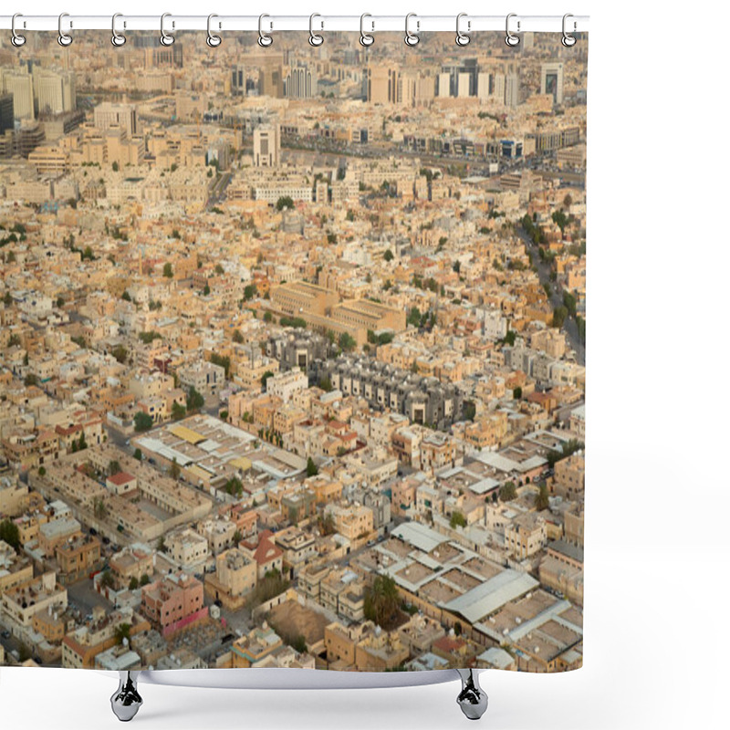 Personality  Aerial View Of Riyadh Downtown  Shower Curtains