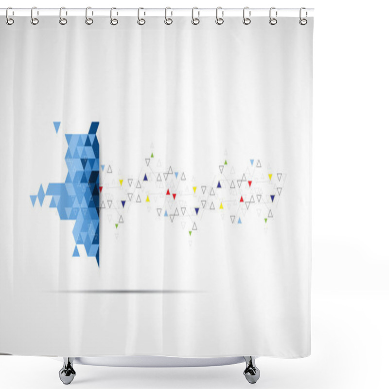 Personality  Triangle Composition Internet Computer Technology Business Solut Shower Curtains