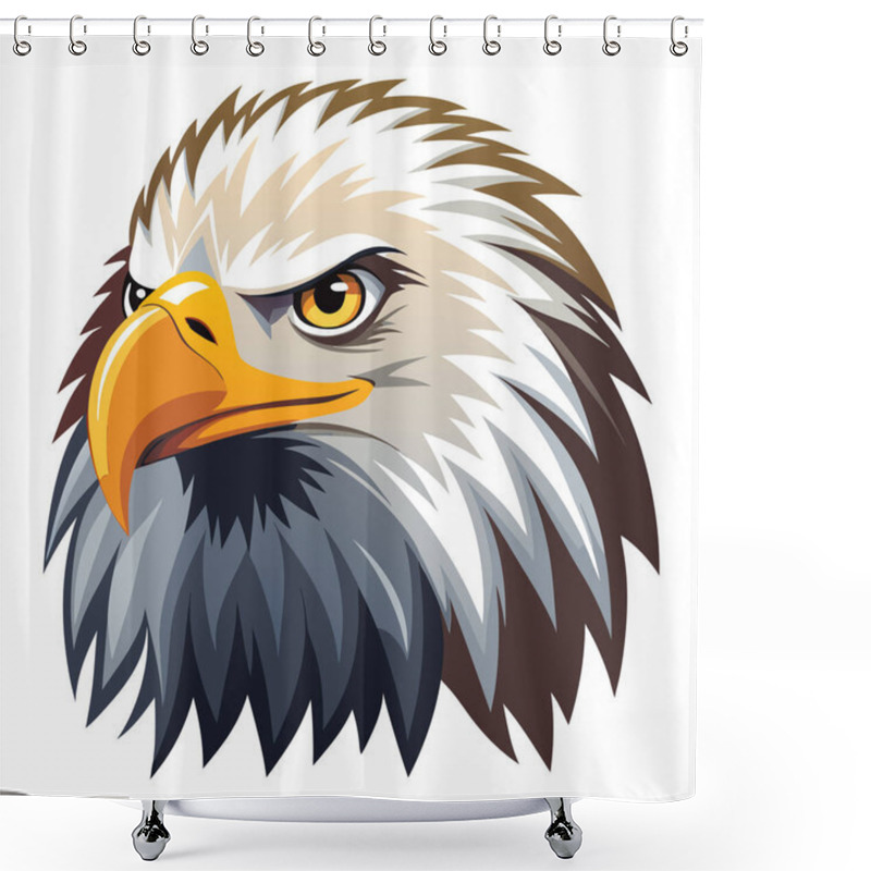 Personality  Detailed Feathered Eagle Vector Design Shower Curtains