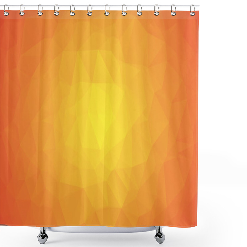 Personality  Shades Of Orange Abstract Polygonal Geometric Background - Low Poly.  Shower Curtains